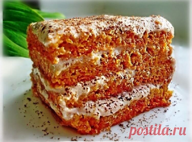Очень вкусное сочетание — морковный тортик с бананово-творожным кремом! — Лепрекон
