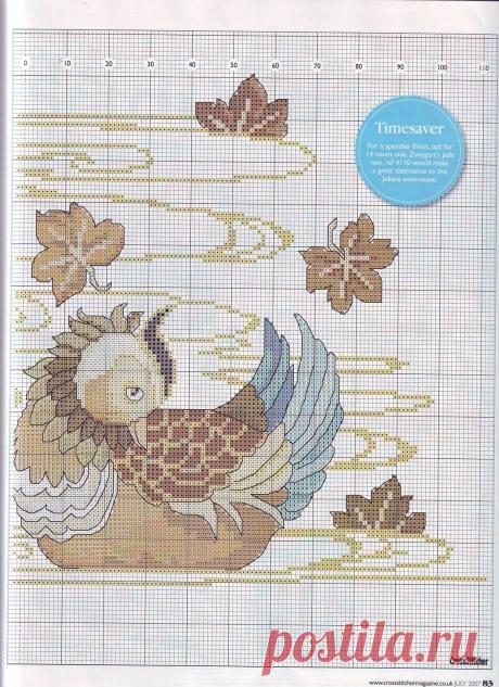 Бесплатные Схемы Вышивки Крестом и Бисером: Вышивка крестом &quot;Утки-мандаринки&quot;. И снова фен-шуй =)