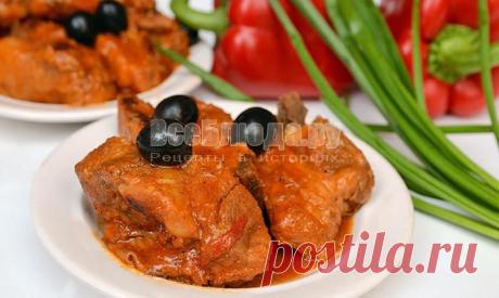 Как приготовить свиные ребрышки в остром томатном соусе, рецепт на сковороде с | Все Блюда