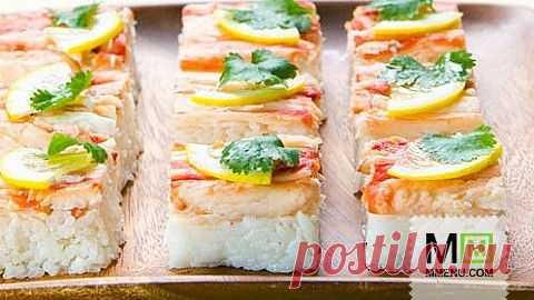 Кани но оши зуши (суши с крабовым мясом) - кулинарный рецепт. Миллион Меню