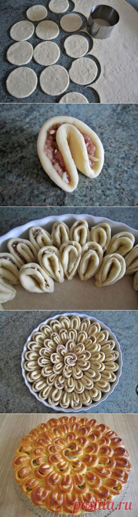 Мясной пирог «Хризантемка». - Простые рецепты Овкусе.ру