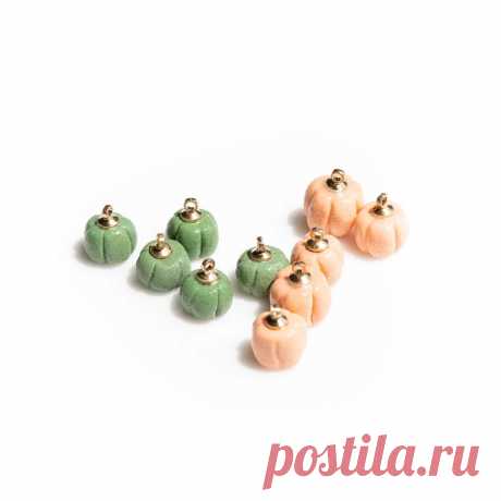 Керамические бусины ручной работы в виде тыквы, 10 шт | AliExpress