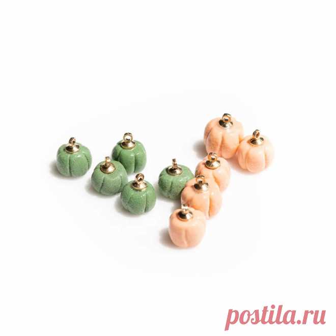 Керамические бусины ручной работы в виде тыквы, 10 шт | AliExpress