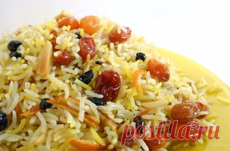 Плов с изюмом и курагой - азербайджанский, сладкий, постный
