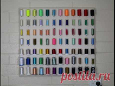 Easy DIY Embroidery Thread Holder for Sewing Room Organization Ideas and cotton storage - YouTube