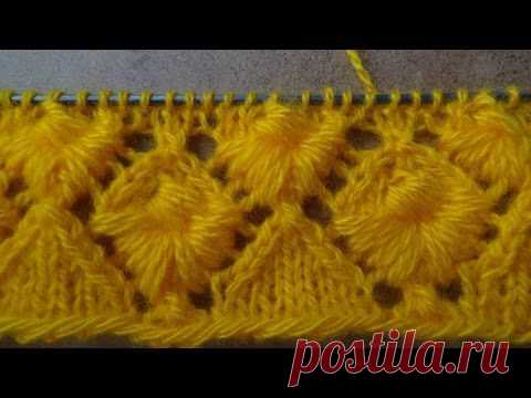 Узор спицами - РАКУШКА | Вязание крючком и спицами