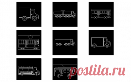 Vector transport car silhouette - A car or motor vehicle (British English: car; American English: automobile; American speaking: auto), that is, a vehicle that is powered by itself and does not need to be powered by rail or cable.(8 pictures in total)
