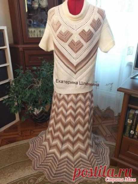 . Топ пэчворк и юбка зигзаг - Вязание - Страна Мам