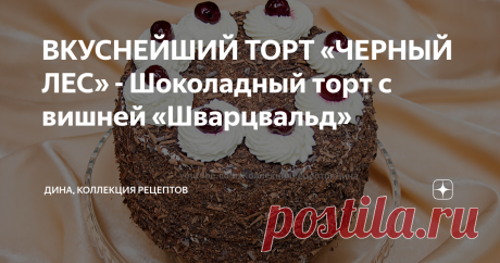 ВКУСНЕЙШИЙ ТОРТ «ЧЕРНЫЙ ЛЕС» - Шоколадный торт с вишней «Шварцвальд» Всем привет, с вами Дина! Сегодня хочу угостить вас вкуснейшим знаменитым тортом «ЧЕРНЫЙ ЛЕС». Приготовим шоколадно-вишневый торт «Шварцвальд». Пошаговый рецепт: Тесто для шоколадного бисквита: В чашу миксера разбиваем яйца, всыпаем сахар и щепотку соли. Устанавливаем чашу в миксер и взбиваем массу на высокой скорости до белой пышной консистенции. Смешиваем сухие ингредиенты. В чашу большего размера всыпа...