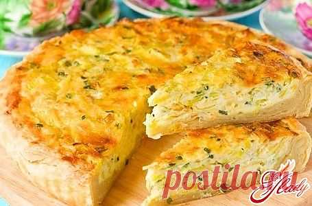 Луковый пирог с плавленным сыром: рецепт приготовления
