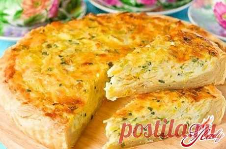 Луковый пирог с плавленным сыром: рецепт приготовления