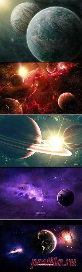 Изображение Планеты, Две, Туманность, Звёзды, Пара, Рядом, Космос. Космос | Фабрика картинок - PicsFab.com. Обои для рабочего стола