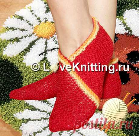 Тапочки для начинающих (мастер-класс) | Loveknitting.ru