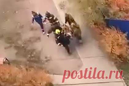 Мужчина едва не сгорел заживо во дворе подмосковной школы и попал на видео. В подмосковных Химках во дворе школы на улице Горшина едва не сгорел заживо 37-летний рабочий. Как стало известно, мужчина ремонтировал газонокосилку, когда на него вылилось топливо, после чего его одежда вспыхнула. Очевидцы сняли кадры, на которых сильно обгоревшего пострадавшего переносят в машину скорой помощи.