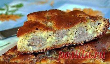 Пирог с мясом &quot;Легче не бывает&quot;.