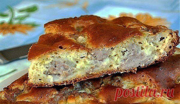 Пирог с мясом "Легче не бывает".
