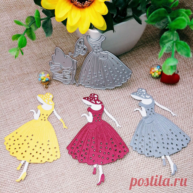 Пресс-формы женское платье трафарет из углеродистой стали для рукоделия творческие штампы для скрапбукинга вырезанные штампы Тиснение Бумага День рождения 94*68 мм | Дом и сад | АлиЭкспресс