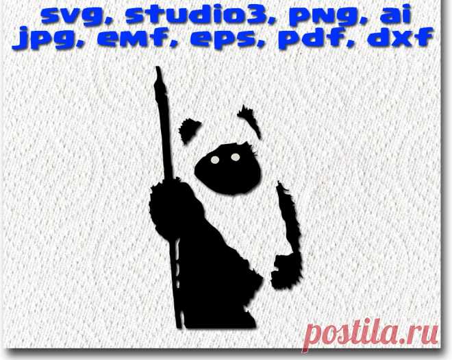 Ewok Star Wars svg cuttable Cricut Design Space Silhouette