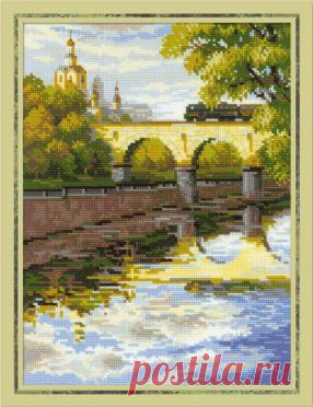 Фабрика Пряжи :: RIOLIS Сотвори сама (Пейзажи) :: №1185 "Москва. Мост через Яузу"