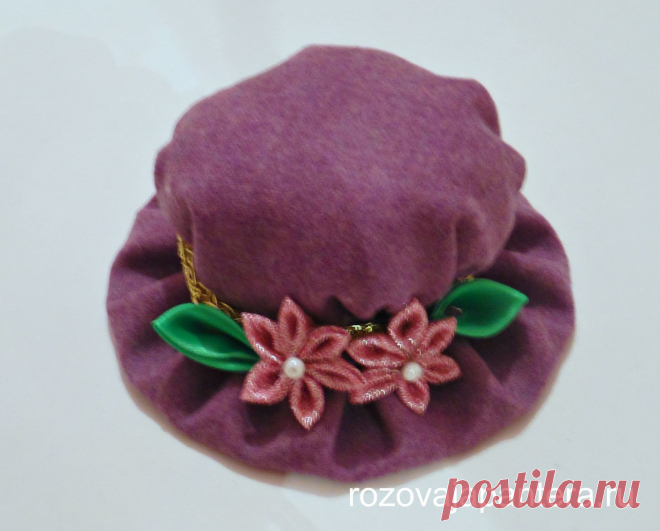 Как сделать игольницу шляпку