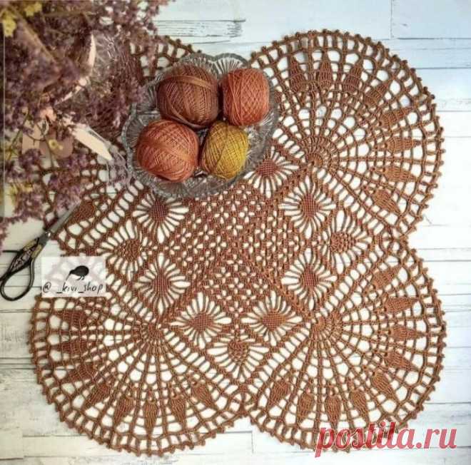 Квадратные салфетки крючком