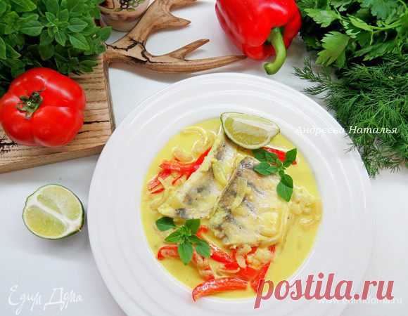 Судак в кокосовом молоке с шафраном, рецепт с ингредиентами: судак филе на коже, кокосовое молоко, лук репчатый