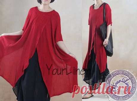 Customized linen blouse long summer dress maxi long dress women maxi blouse…