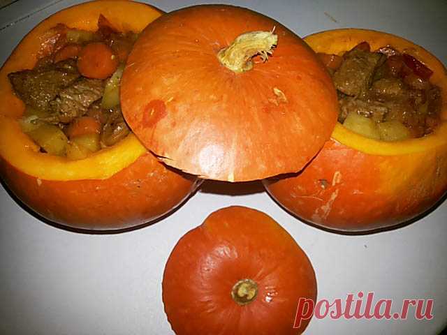 Фаршированная тыква, запеченная в духовке