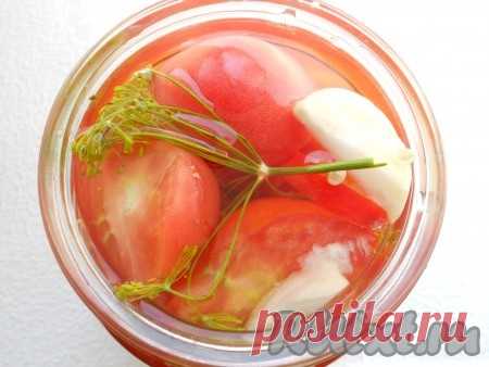 Малосольные помидоры с чесноком быстрого приготовления - рецепт с фото