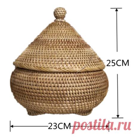 Autumn Rattan Storage Box Snack Candy Storage Basket Tea Caddy Refreshment Box Tea Set Accessories | Wish