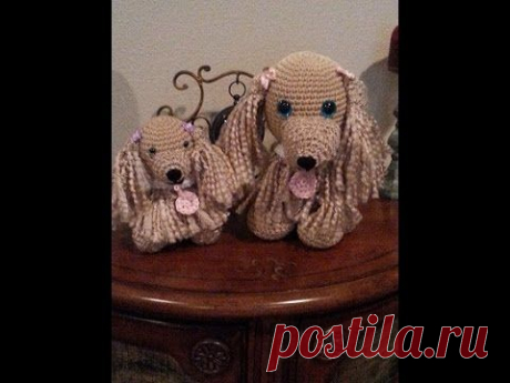 Crochet easy to follow Cocker Spaniel dog and puppy DIY tutorial part 1