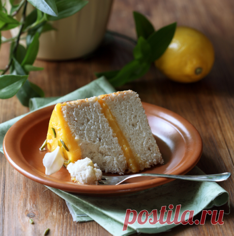 Verdade de sabor: Ангельский торт с лимонным кремом / Bolo dos anjos com curd de limão