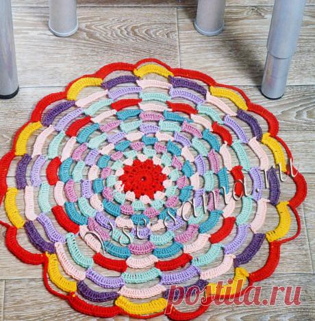 Коврик «Паутинка». Крючком. / vse-sama.ru