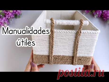 ¡ NO Tires las cajas de zapatos !♻️ haz un ORGANIZADOR ÚTIL Rústico - Elegante 😍