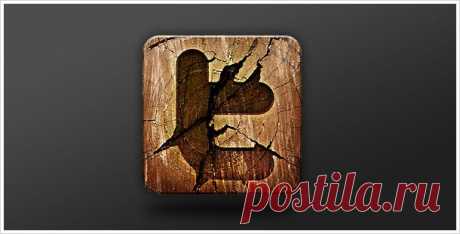 Деревянная соцмедиа иконка