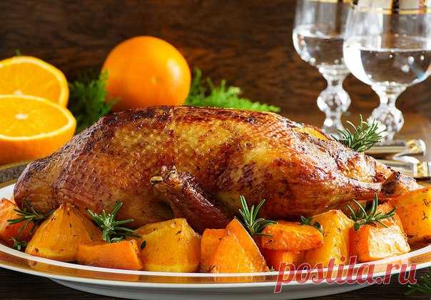 Утка с тыквой и овощами