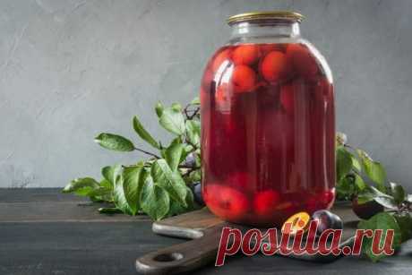 Компот на зиму из яблок и сливы — Домашняя кулинария