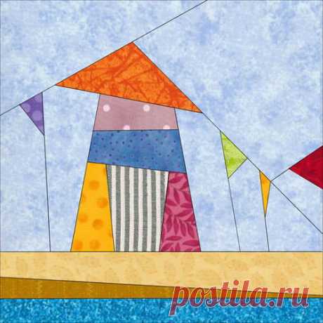 Wonky Beach House Block | FaveQuilts.com