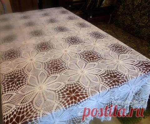 Скатерть крючком. Работа Татьяны Ивановны - вязание крючком на kru4ok.ru