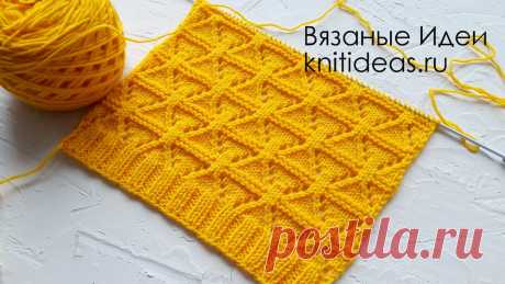 Красивый узор для свитера, джемпера, кардигана спицами! | Вязаные идеи. Интересные узоры. | Яндекс Дзен