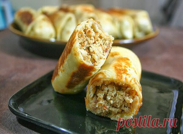 Вкуснейшие блинчики с куриным мясом и луком | Мама Люба | Яндекс Дзен