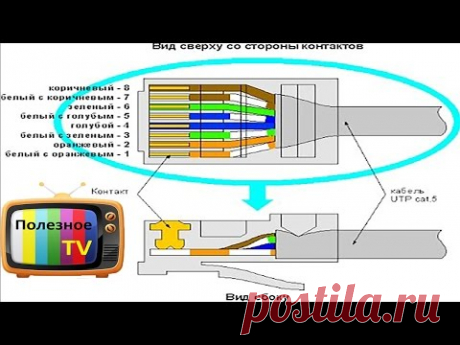 Как правильно обжать интернет кабель. Витая пара