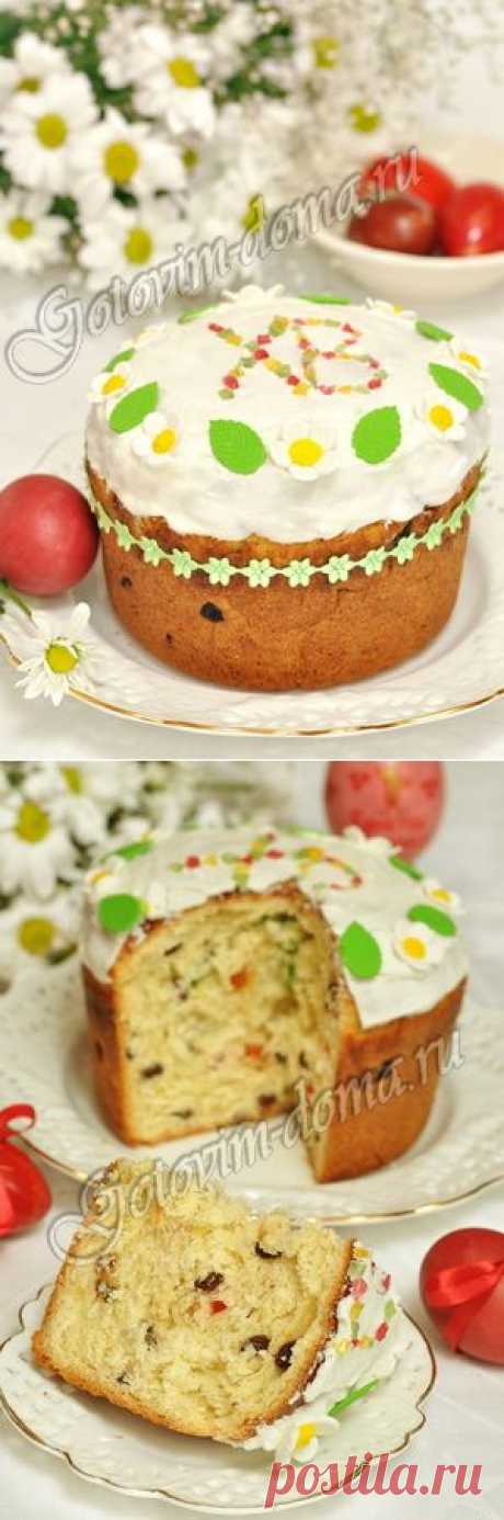 Рецепт: Кулич с цукатами и изюмом
