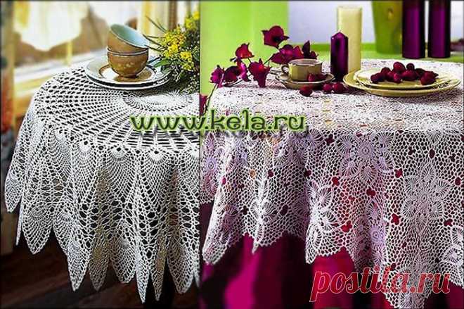 Ажурные скатерти крючком.