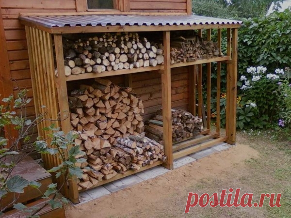 Дровяник своими руками: как сделать возле дома, на даче, фото