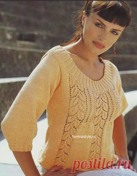 Кофточка с ажурным узором