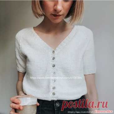 Футболка Skagen Tee. Спицы. Размеры: XS (S) M (L) XL (2XL) 3XL  Окружность: 80 (88) 96 (106) 114 (122) 132 см  Длина: 45 (48) 51 (54) 57 (60) 63 см  Спицы: круговые спицы 4 мм + 3 мм для планок-резинок