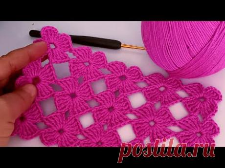 Боже мой, как красиво! Очень простой цветочек крючком.