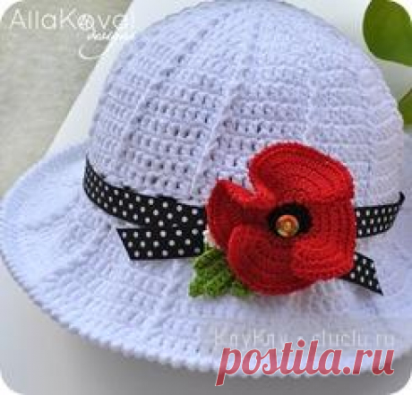 Вязанная крючком панамка для девочки, схема / Шитье, вязание для детей на спицах и крючком с описанием / КлуКлу. Рукоделие - бисероплетение, квиллинг, вышивка крестом, вязание