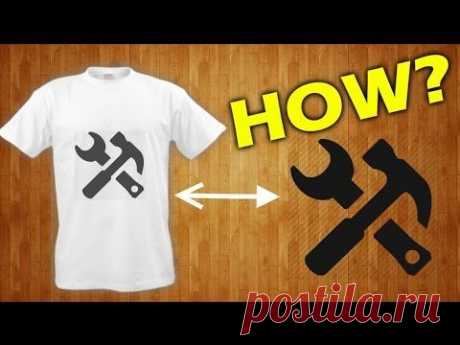 Как нанести логотип &quot; рисунок &quot; на ткань своими руками / How to print a picture on fabric - YouTube